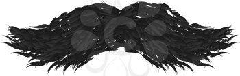 Black Mustache isolated on white background Vector illustration