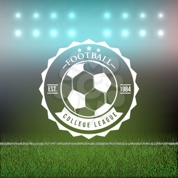 Soccer Football Typography Badge Design Element vector
