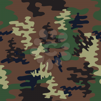 Colorful Camouflage seamless pattern.Woodland style. Vector illustration