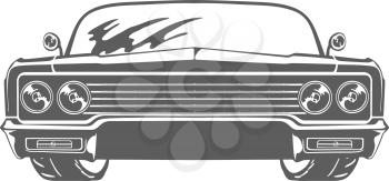Retro car isolated on white background vector illustration 