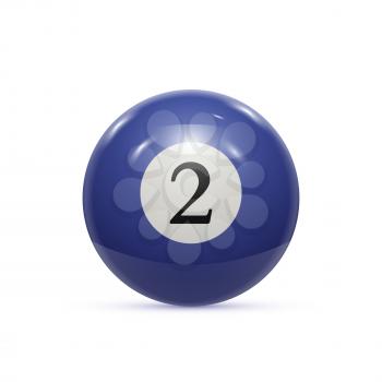 Billiard two ball isolated on a white background vector illustration