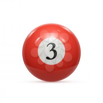Billiard three ball isolated on a white background vector illustration