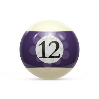 Billiard eight ball isolated on a white background vector illustration