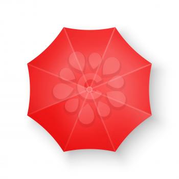 Red Umbrella Isolated on white Vector illustration