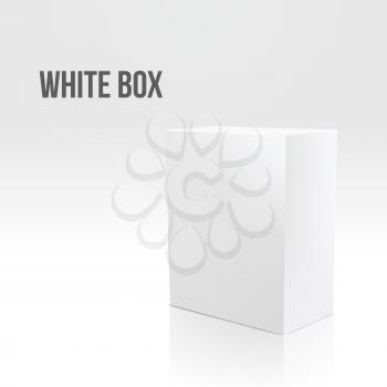 Blank box on white background vector illustration