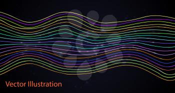 Cool Abstract Colorful Lines Background Vector Illustration