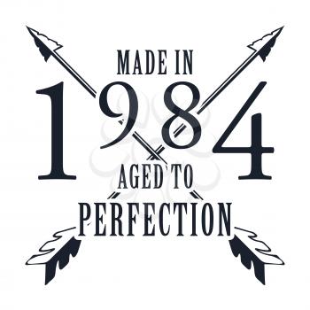 Aged to perfection. T-shirt graphics Vector illustration