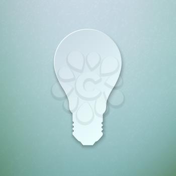Abstract Colorful Paper Light Bulb Vector illustration
