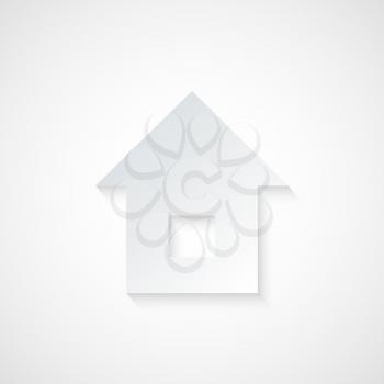 Abstract Paper Home Icon isolated Vector illustration
