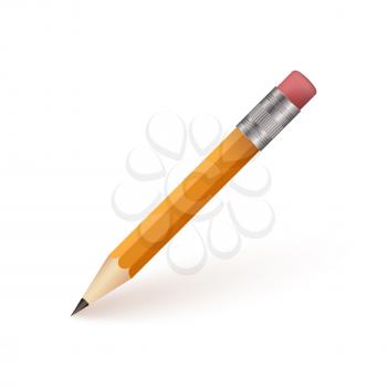 Pencil Isolaed on White Background Vector Illustration