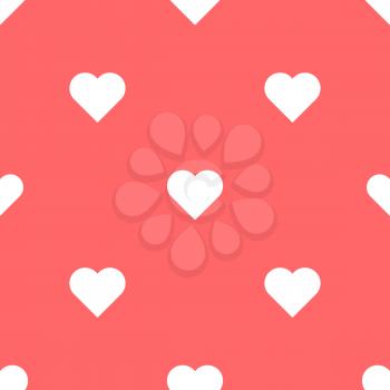 Heart Seamless Pattern. Valentines Day bacakground Vector illustration
