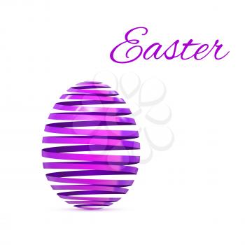 Easter Egg Ribbon Isolated on white Vector Illustration