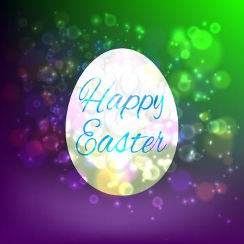 Easter Egg Isolated on yellow background Vector illustration