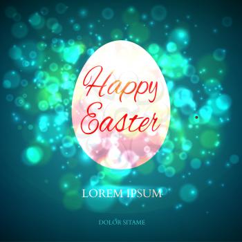Easter Egg Isolated on yellow background Vector illustration