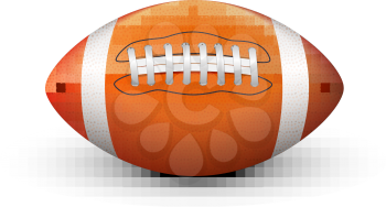 American Football isolated on White Background Vector illustration