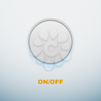 Realistic Button on White background. Vector illustration