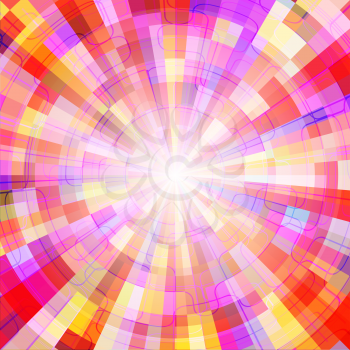 Abstract colorful shining circle tunnel vector background EPS10