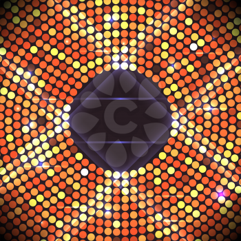 Disco party background. Ball, nightclub and nightlife, bright and shine sphere, vector illustration