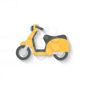 Flat Design Scooter Isolated on white Background. Vector Illustration