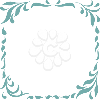 Floral Frame for design of monograms, invitations, frames, menus, labels and websites. Graphic elements for design of catalogs and brochures of cafes, boutiques. Vector illustration
