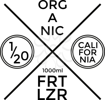 Organic Fertilizer Label and Badge Design. Vector illustration
