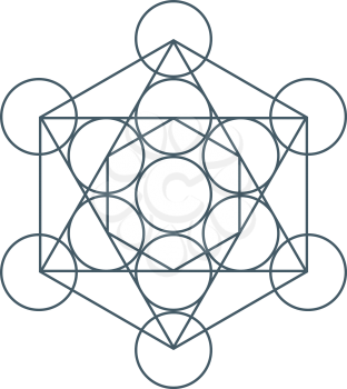 Flower of Life. Sacred Geometry. Symbol of Harmony and Balance. Vector illustration