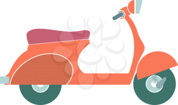 Cartoon Colorful Motorbike isolated on white background. Vector illustration