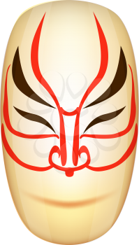 Traditional Japan Mask Kabuki Vector Illustration EPS10