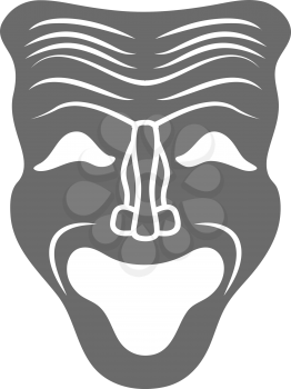 Theatrical masks isolated on white background Vector Illustration EPS10