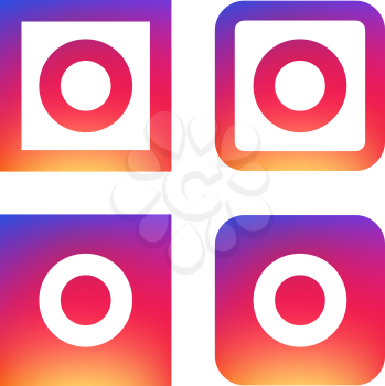 Moscow, Russia - August 27, 2016 - New Instagram logo 2016 camera icon symbolic with colorful new design. Vector illustration