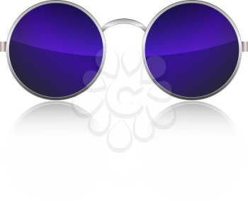 Round Glasses isolated on white background. Vector illustration