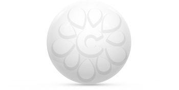 Realistic White Ball or Sphere. Vector illustration
