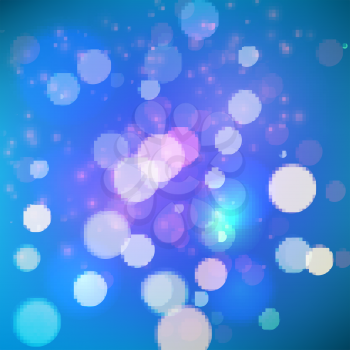 Magical background with colorful bokeh. Vector illustration