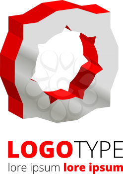 Abstract round 3d vector icon such logos