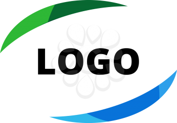 Blue color eye vector logo design template