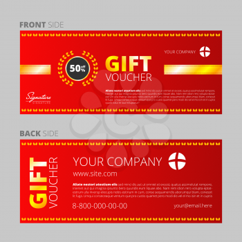 Design of Voucher and Gift certificate, Coupon template design, discount
