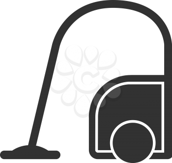 black vacuum cleaner icon on a white background