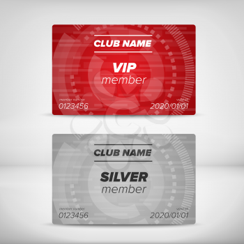 Multipurpose VIP and Silver member card template