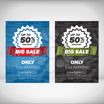 Big sale discount flyer templates with sample text