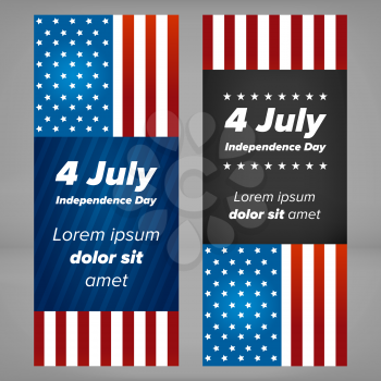 Red White and Blue Patriotic Independence day banner