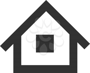 black home icon with shadow on white background