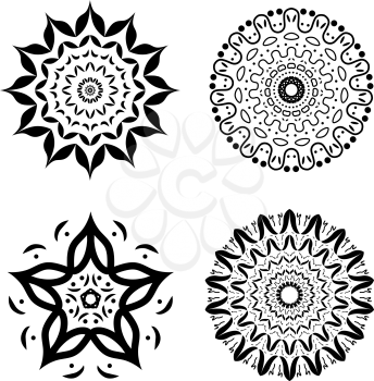 Hand drawn Mandala decorative Arabic or Indian motifs
