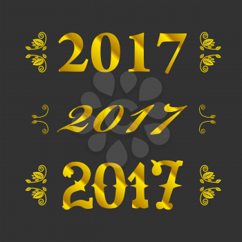 The word 2017 for new year or christmas designs