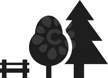 Black Trees icon vector on a white background