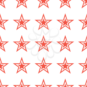 Color Seamless stars pattern on a white background