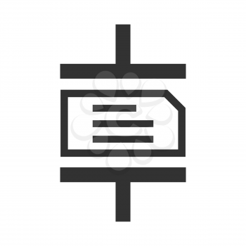 black Archive file sign icon on white background