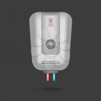 Water Heater illustration on a black background