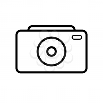 Photo camera icon on a white background