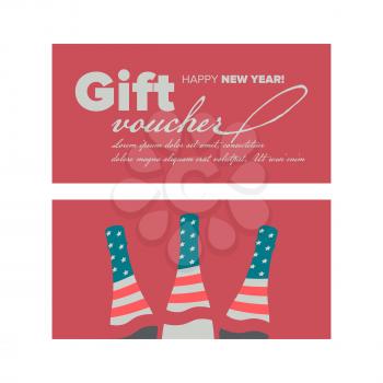 Gift voucher design Happy New Year 2018