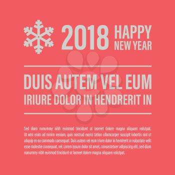 Happy New Year banner in a vintage style on a red background